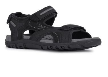 GEOX U8224D 050AU C9310 STRADA SANDAL BLACK - Geox - 