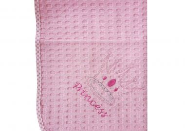 ΚΟΥΒΕΡΤΑ ΠΙΚΕ bebe PRINCESS 35 100Χ160 ΡΟΖ Cotton 100% - Dimcol - 