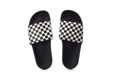 VANS CHECKERBOARD SLIDE-ON SANDALS V4KIIP9-IP9 Λευκό-Μαυρο - Vans - 